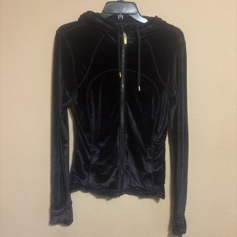 Lululemon Black Velvet Zip-Up Hoodie